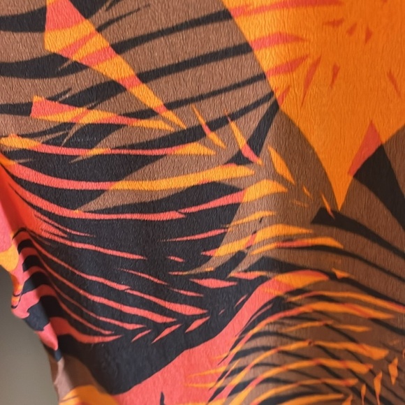 dRA Paradisas Wide Leg Pants Tropical Vibe Pockets Front Zipper Cropped Small - Picture 4 of 9